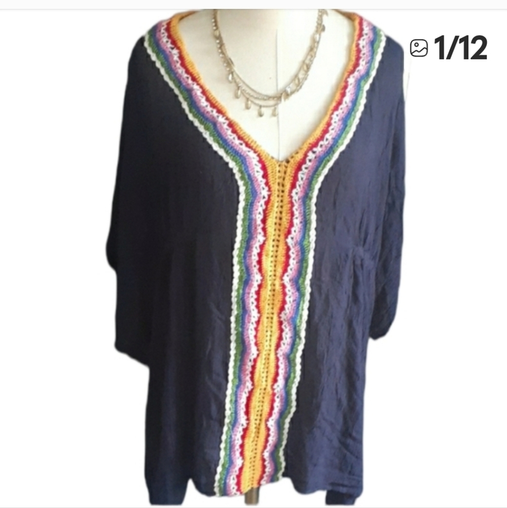 Nanette Lepore blue pullover tunic top size s - Picture 13 of 13